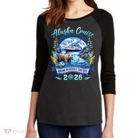 Alaska Cruise Making Memories Together 2026 Women's Tri-Blend 3/4-Sleeve Raglan Shirt thumb 2