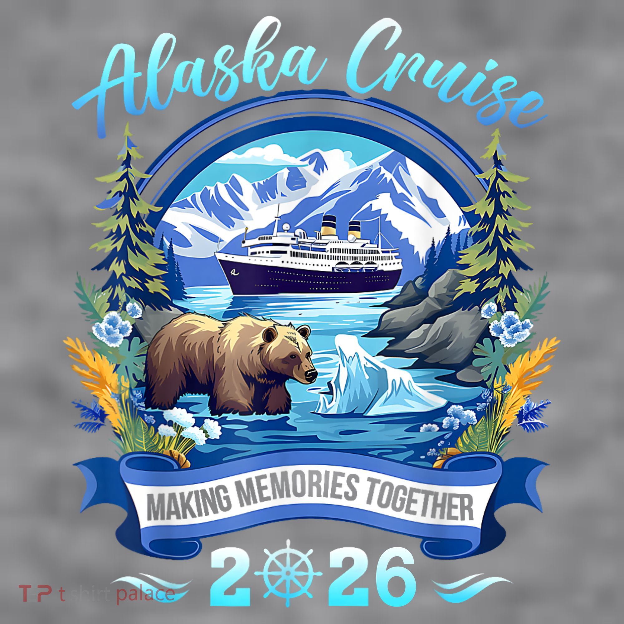 Alaska Cruise Making Memories Together 2026 Women's Racerback Cropped Tank