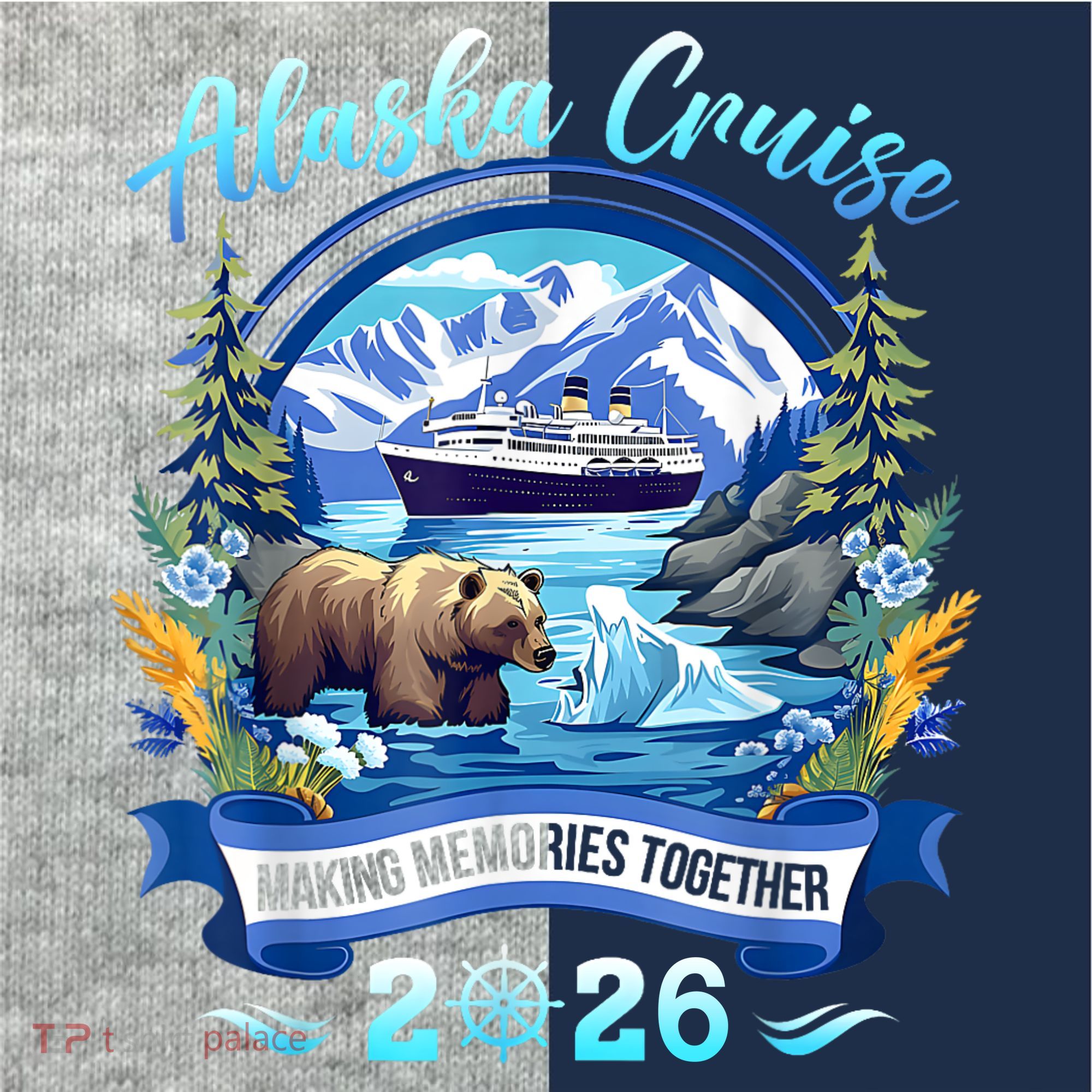 Alaska Cruise Making Memories Together 2026 Kids Colorblock Raglan Jersey