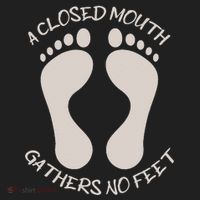 A Closed Mouth Gathers No Feet Funny Pun Corny Dad Joke Hat thumb 2
