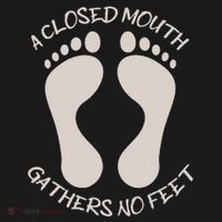 A Closed Mouth Gathers No Feet Funny Pun Corny Dad Joke Visor thumb 3
