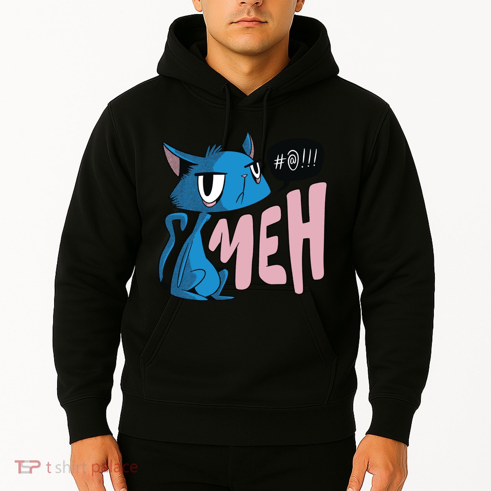 Annoyed Cat Meh Hoodie