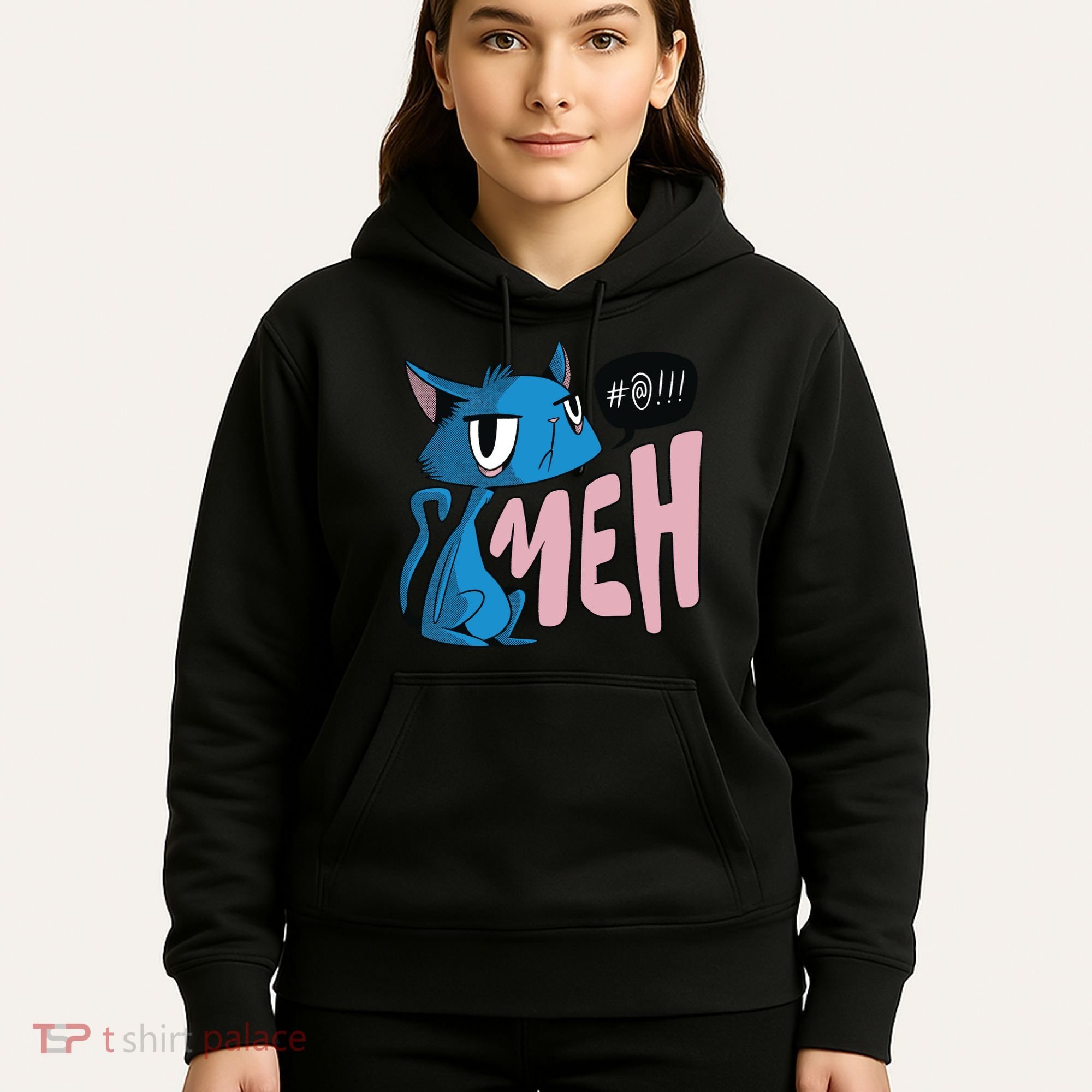 Annoyed Cat Meh Hoodie