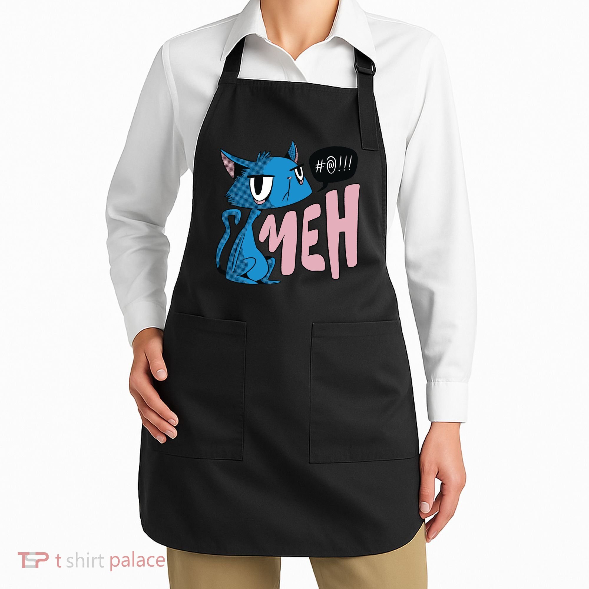 Annoyed Cat Meh Apron