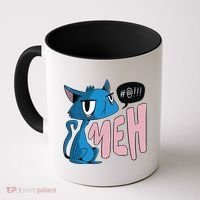 Annoyed Cat Meh Coffee Mug thumb 0