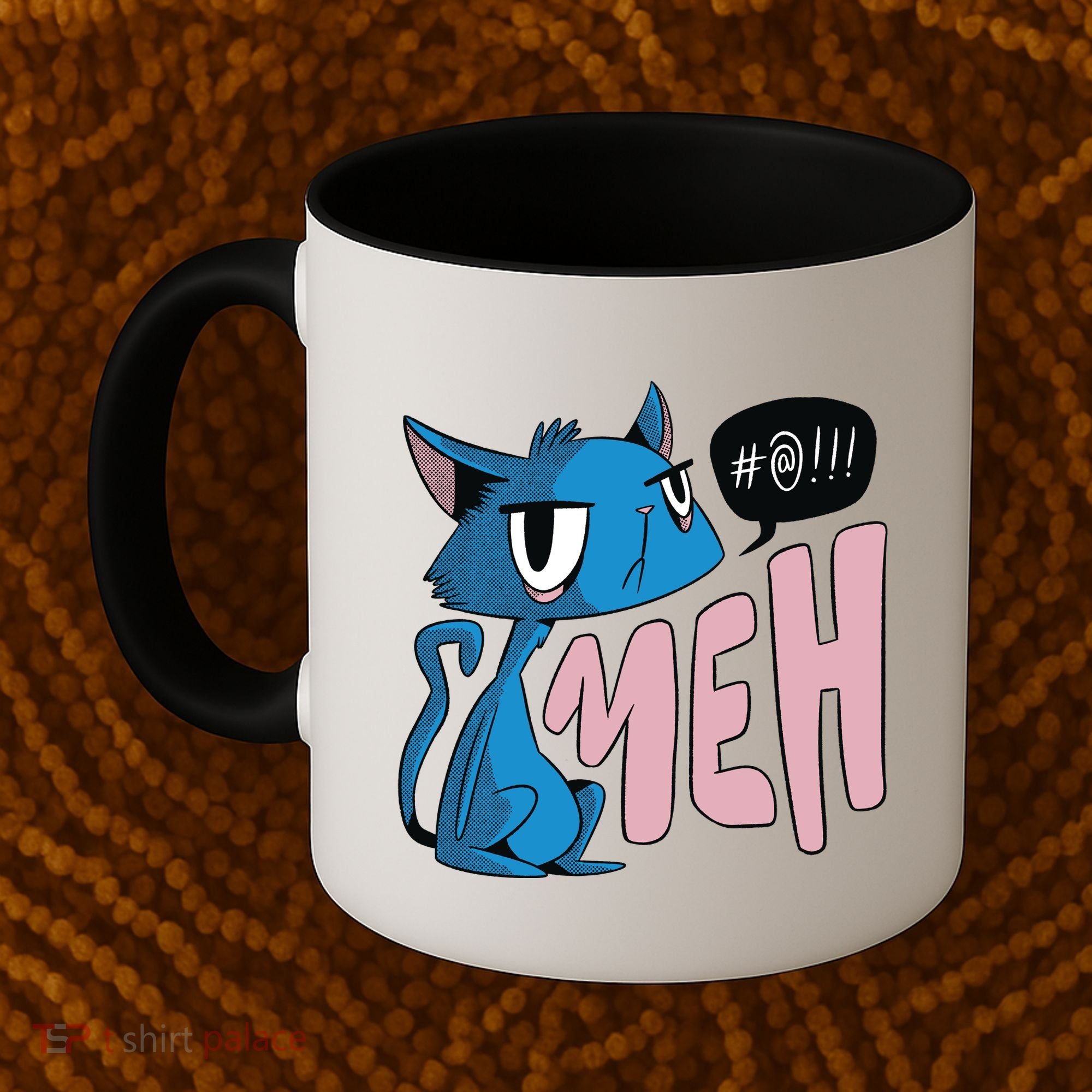 Annoyed Cat Meh Coffee Mug