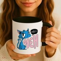 Annoyed Cat Meh Coffee Mug thumb 3