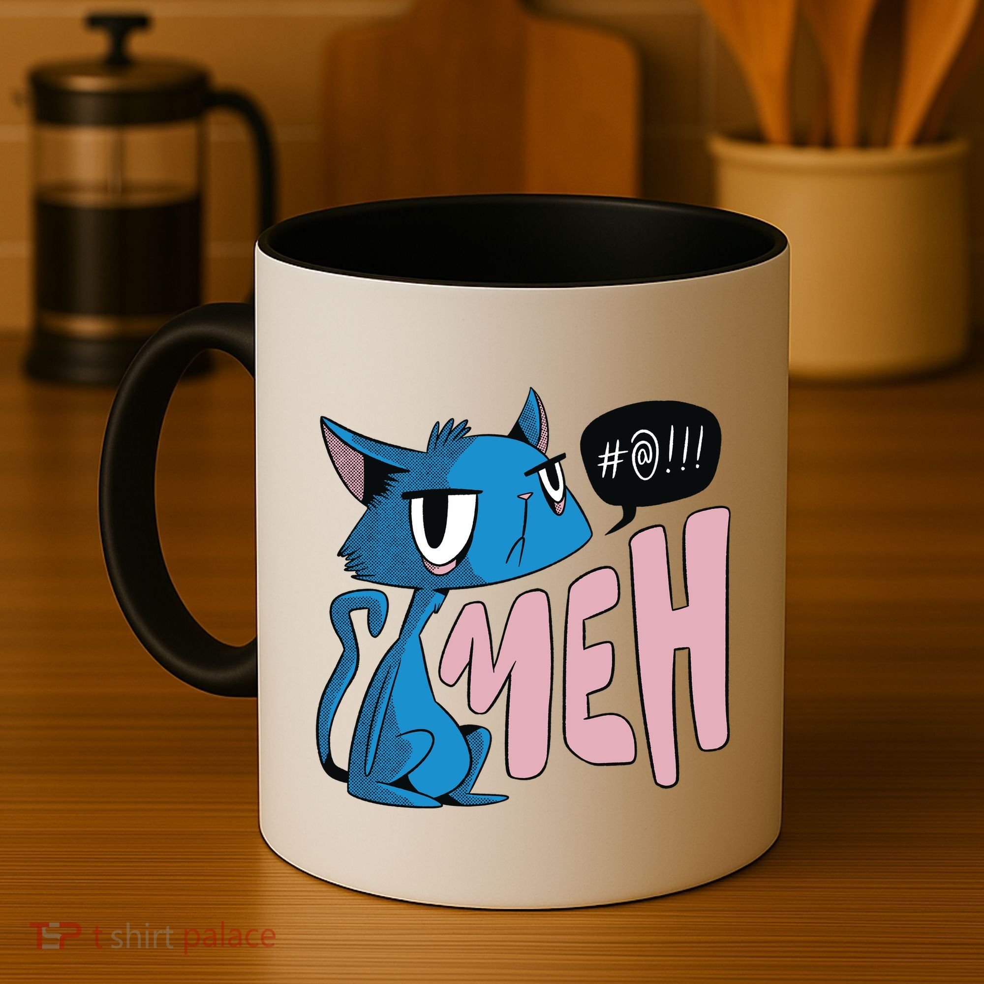 Annoyed Cat Meh Coffee Mug