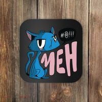 Annoyed Cat Meh Coaster thumb 0