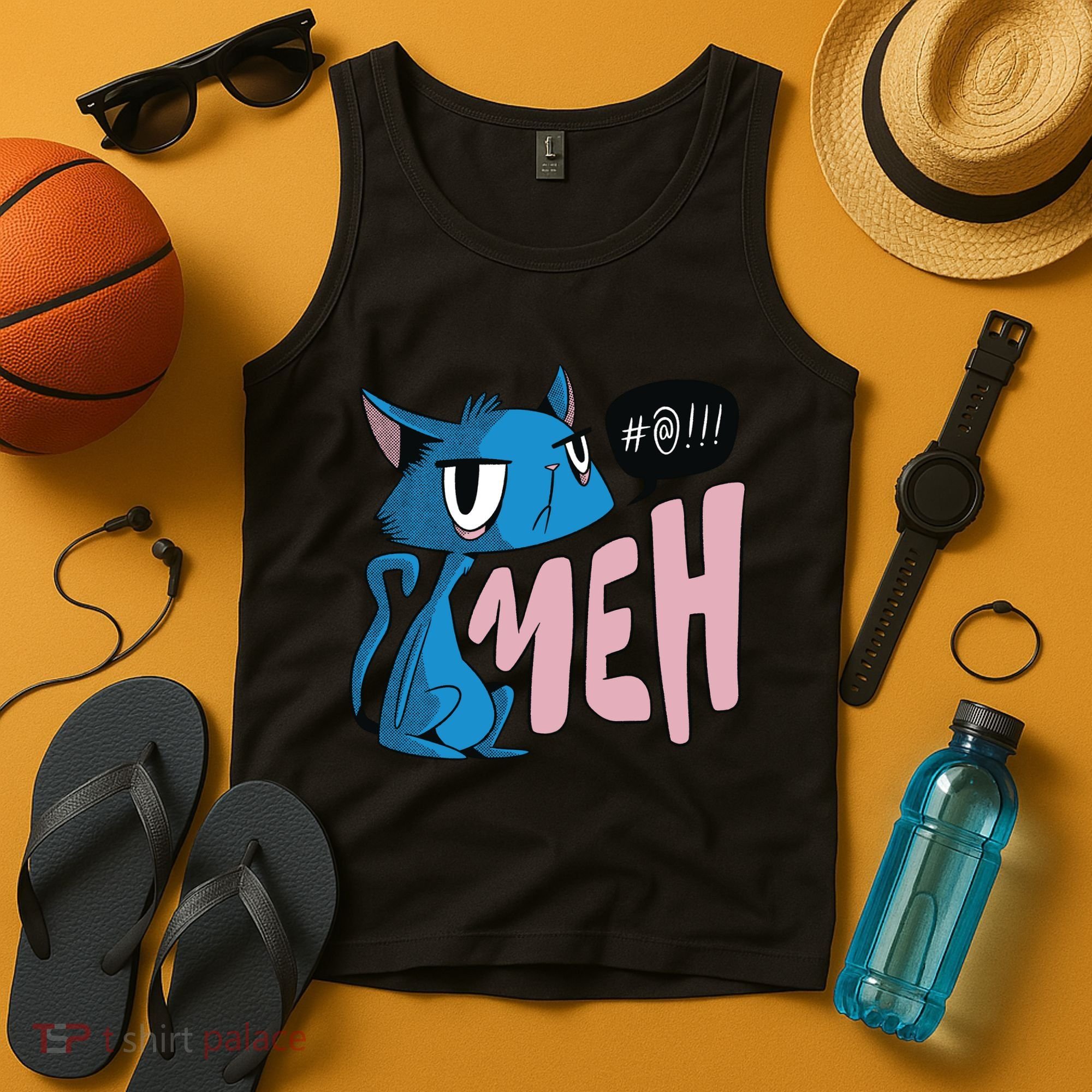 Annoyed Cat Meh Tank Top