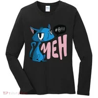 Annoyed Cat Meh Women's Long Sleeve Shirt thumb 0