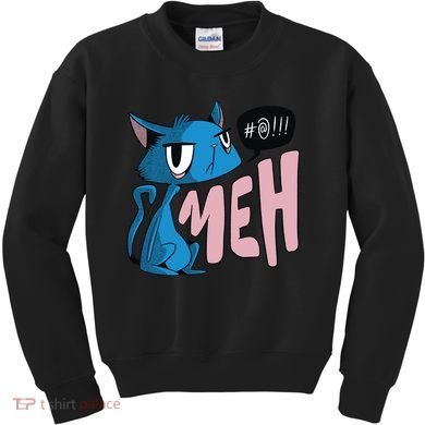 Annoyed Cat Meh Kids Sweatshirt