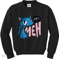 Annoyed Cat Meh Kids Sweatshirt thumb 0
