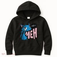 Annoyed Cat Meh Kids Hoodie thumb 0