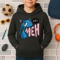 Annoyed Cat Meh Kids Hoodie thumb 2