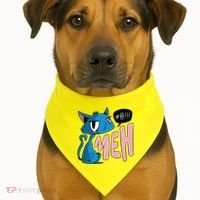 Annoyed Cat Meh USA-Made Doggie Bandana thumb 1
