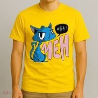 Annoyed Cat Meh T-Shirt thumb 3