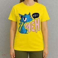 Annoyed Cat Meh T-Shirt thumb 4