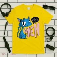 Annoyed Cat Meh T-Shirt thumb 5
