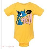 Annoyed Cat Meh Baby Bodysuit thumb 0