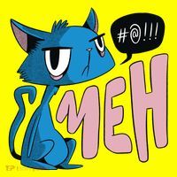 Annoyed Cat Meh Baby Bodysuit thumb 2