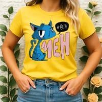 Annoyed Cat Meh Women's T-Shirt thumb 2