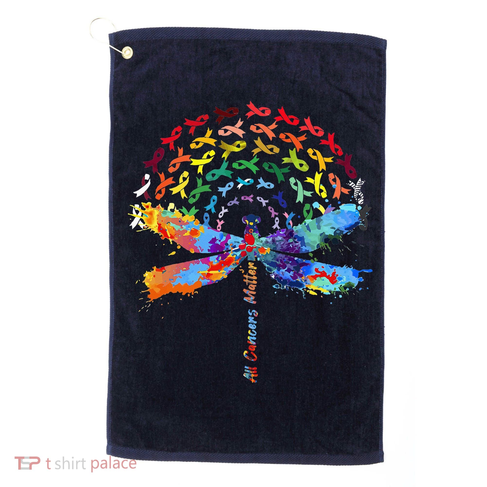 All Cancer Matters Awareness Day Ribbon Quote Golf Towel