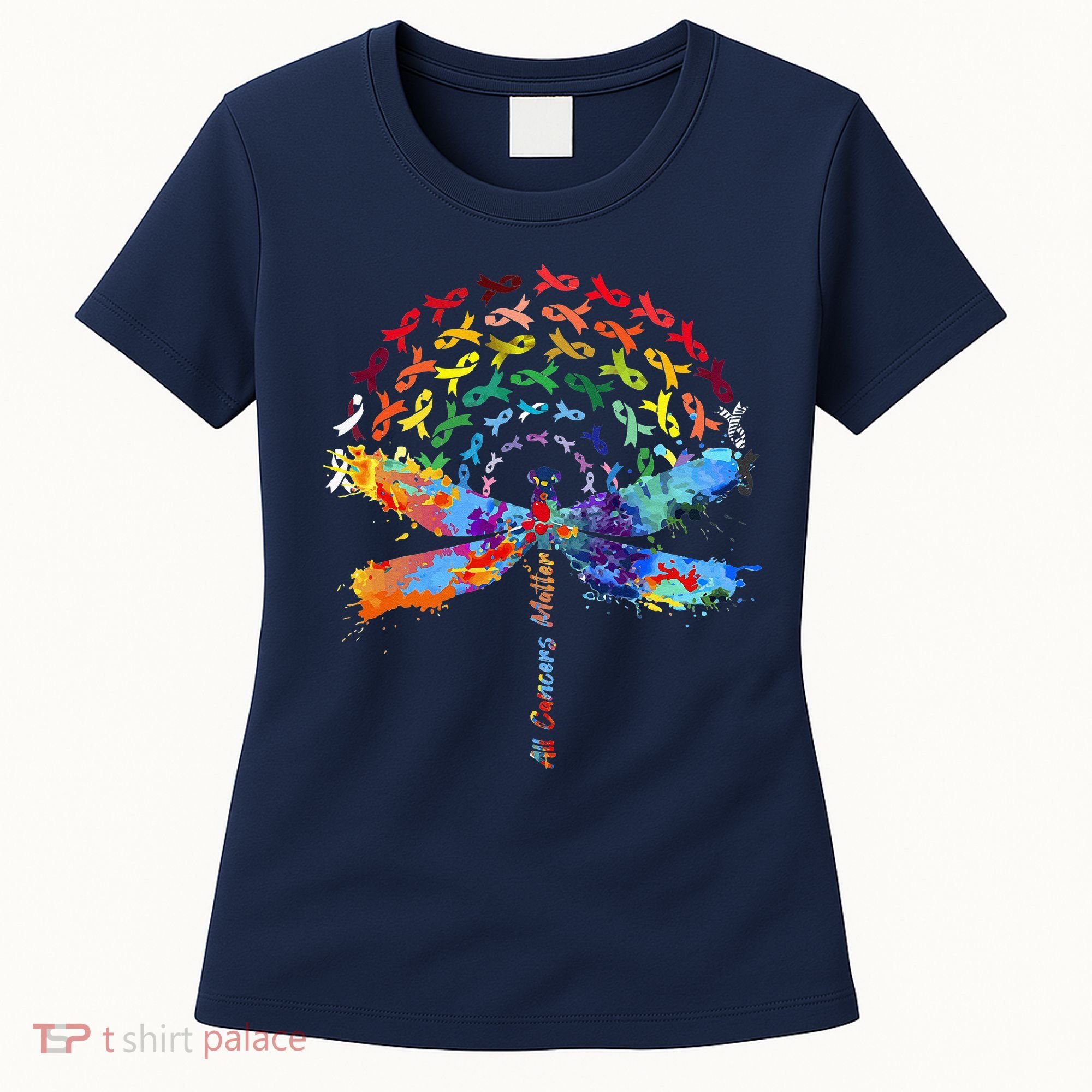 All Cancer Matters Awareness Day Ribbon Quote Women's T-Shirt