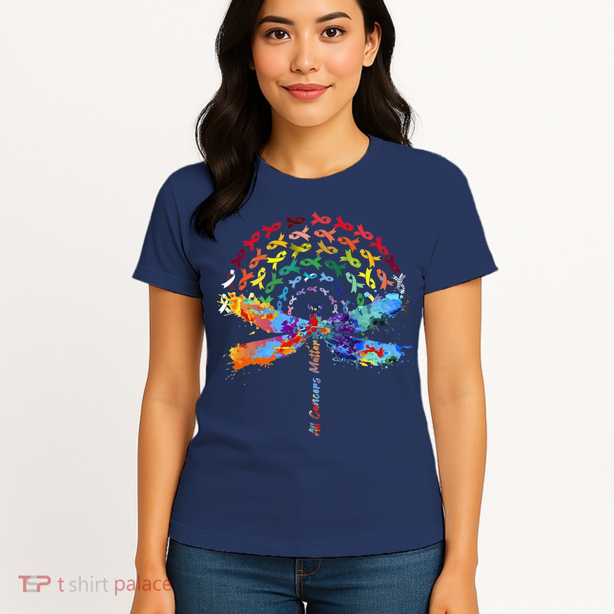 All Cancer Matters Awareness Day Ribbon Quote Women's T-Shirt