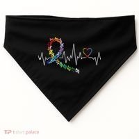All Cancer Matters Awareness Day Heartbeat USA-Made Doggie Bandana thumb 0