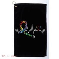 All Cancer Matters Awareness Day Heartbeat Golf Towel thumb 0