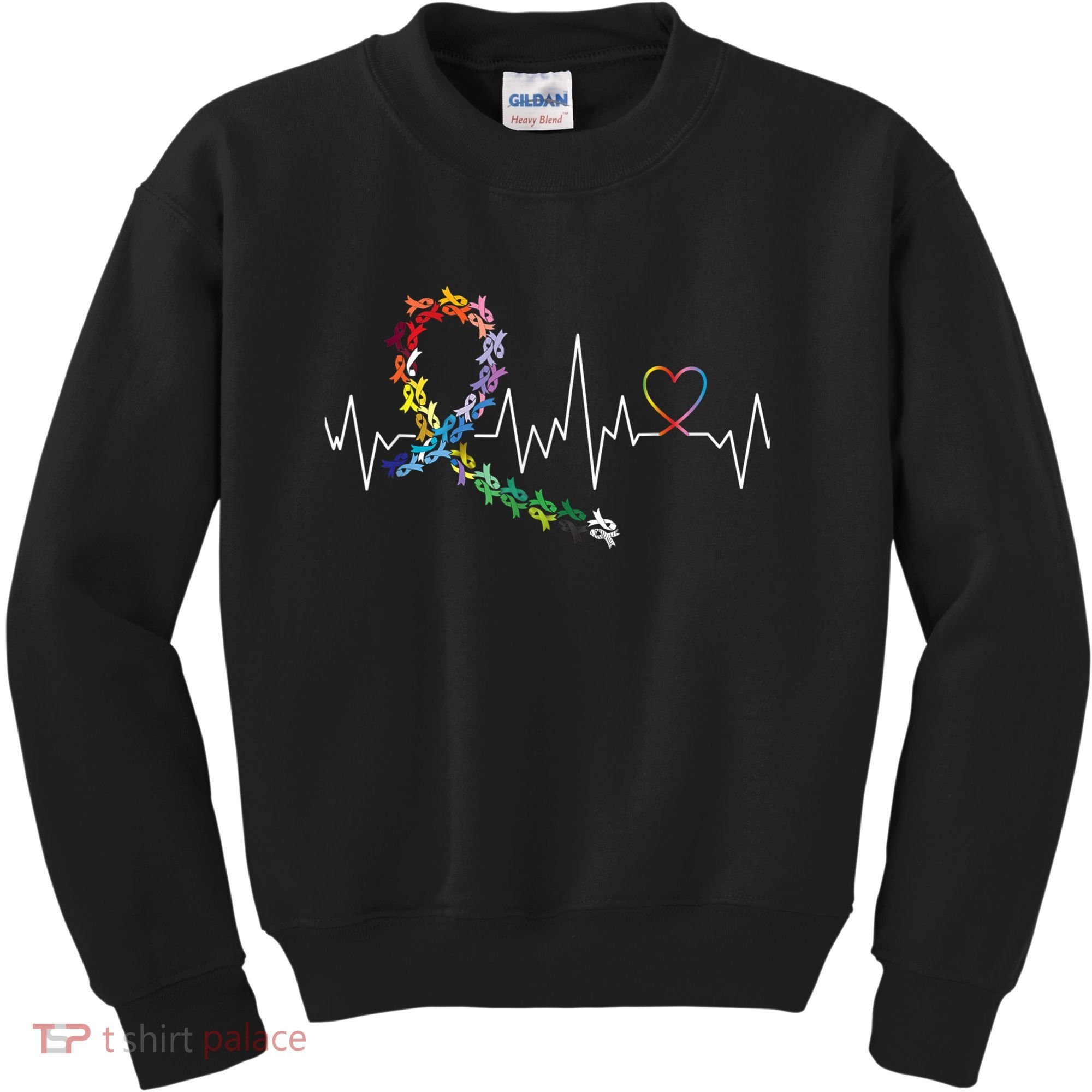 All Cancer Matters Awareness Day Heartbeat Kids Sweatshirt