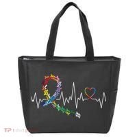 All Cancer Matters Awareness Day Heartbeat Tote Bag thumb 0