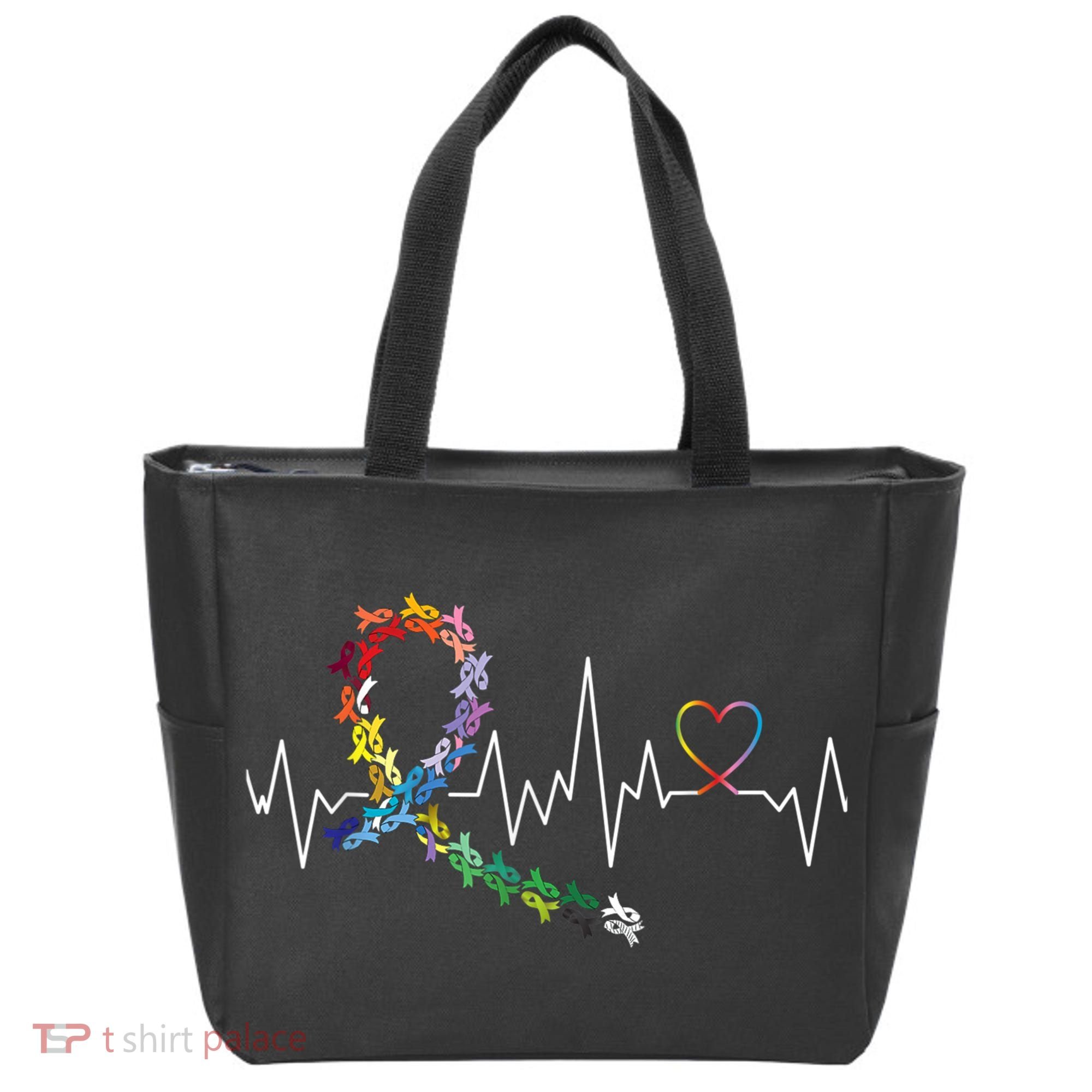 All Cancer Matters Awareness Day Heartbeat Tote Bag