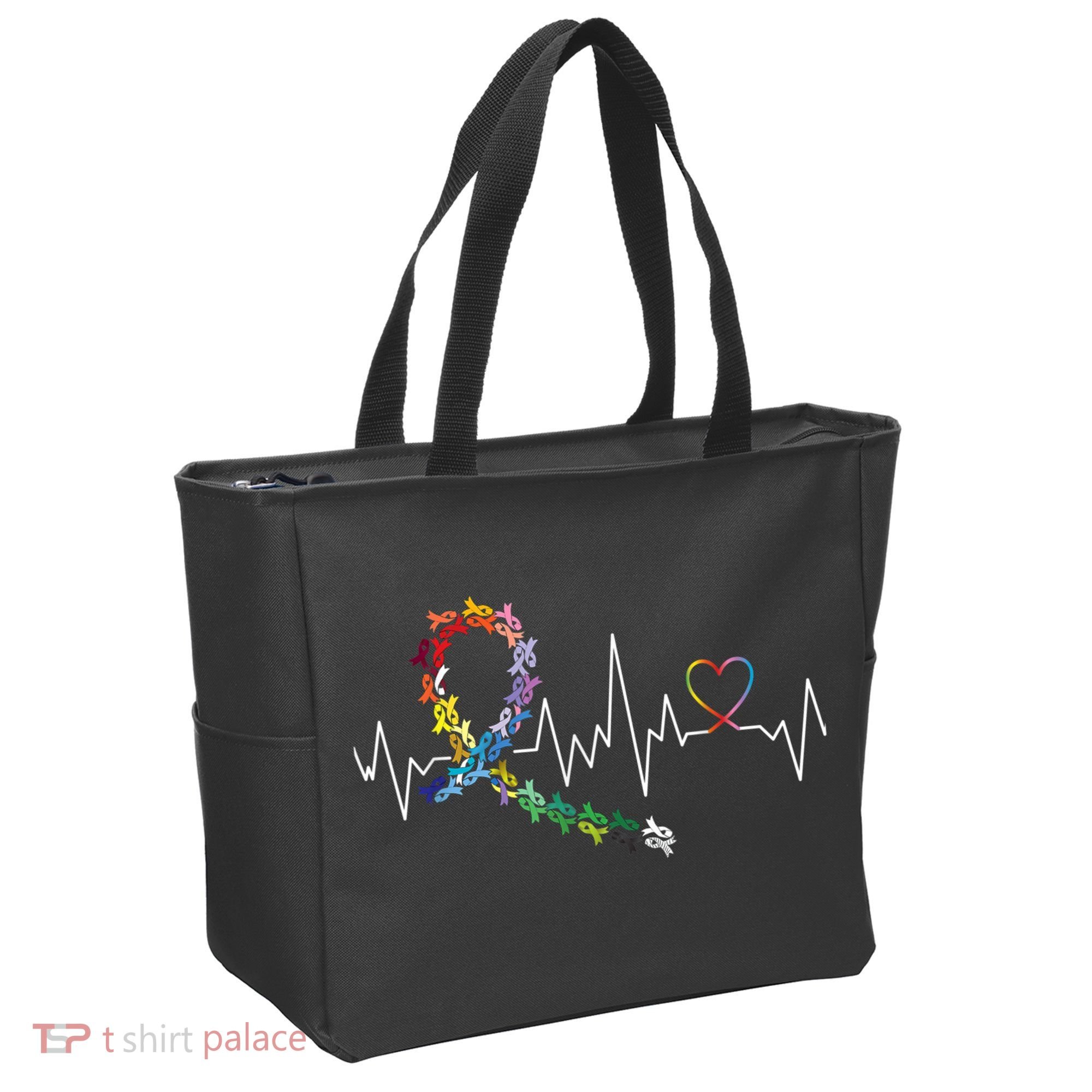 All Cancer Matters Awareness Day Heartbeat Tote Bag
