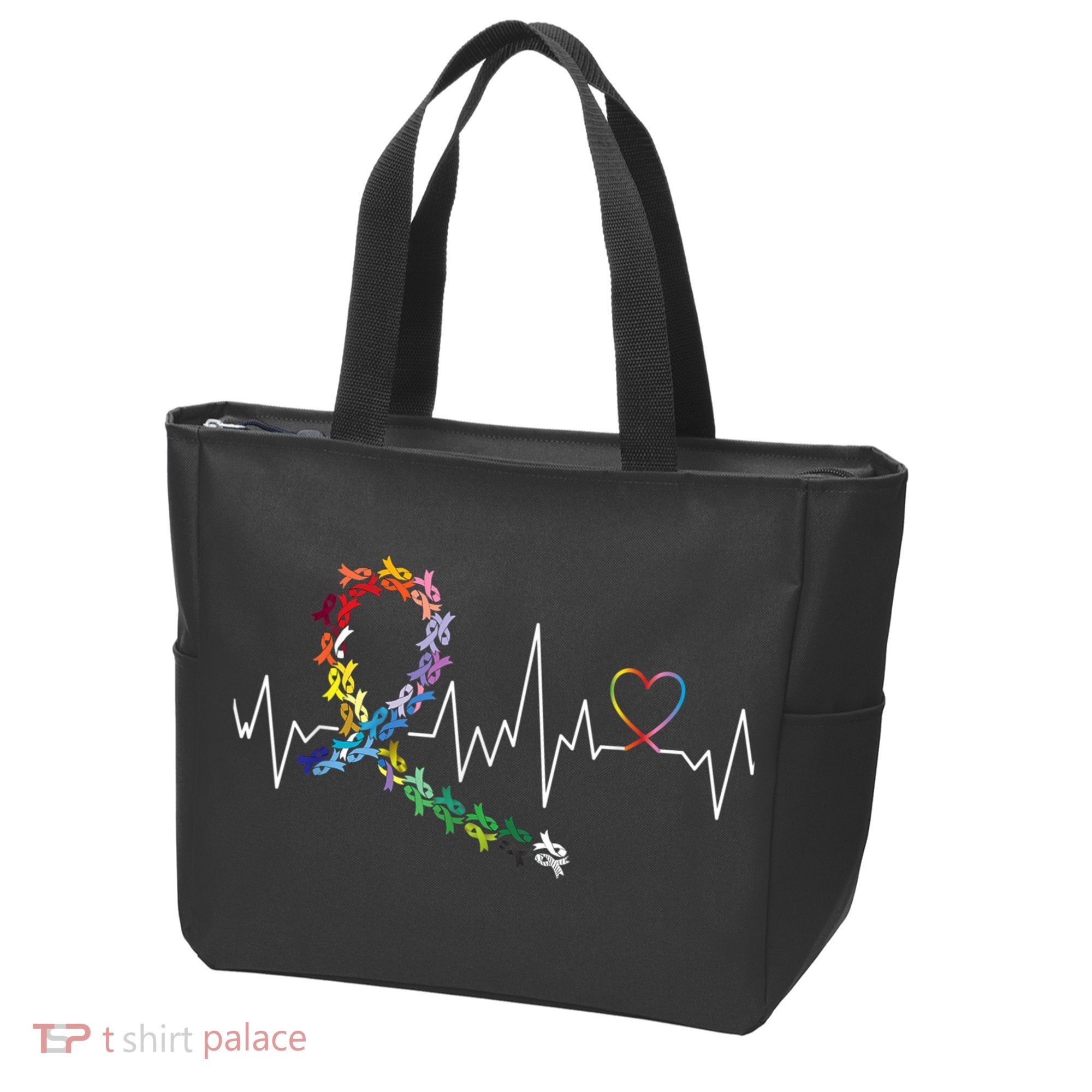 All Cancer Matters Awareness Day Heartbeat Tote Bag