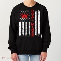 American Coal Miner USA Flag Tough Worker Women's Sweatshirt thumb 0