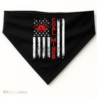 American Coal Miner USA Flag Tough Worker USA-Made Doggie Bandana thumb 0