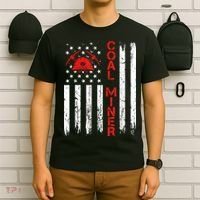 American Coal Miner USA Flag Tough Worker T-Shirt thumb 6