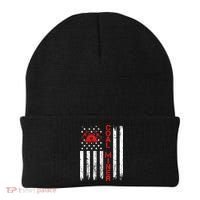 American Coal Miner USA Flag Tough Worker Beanie thumb 0