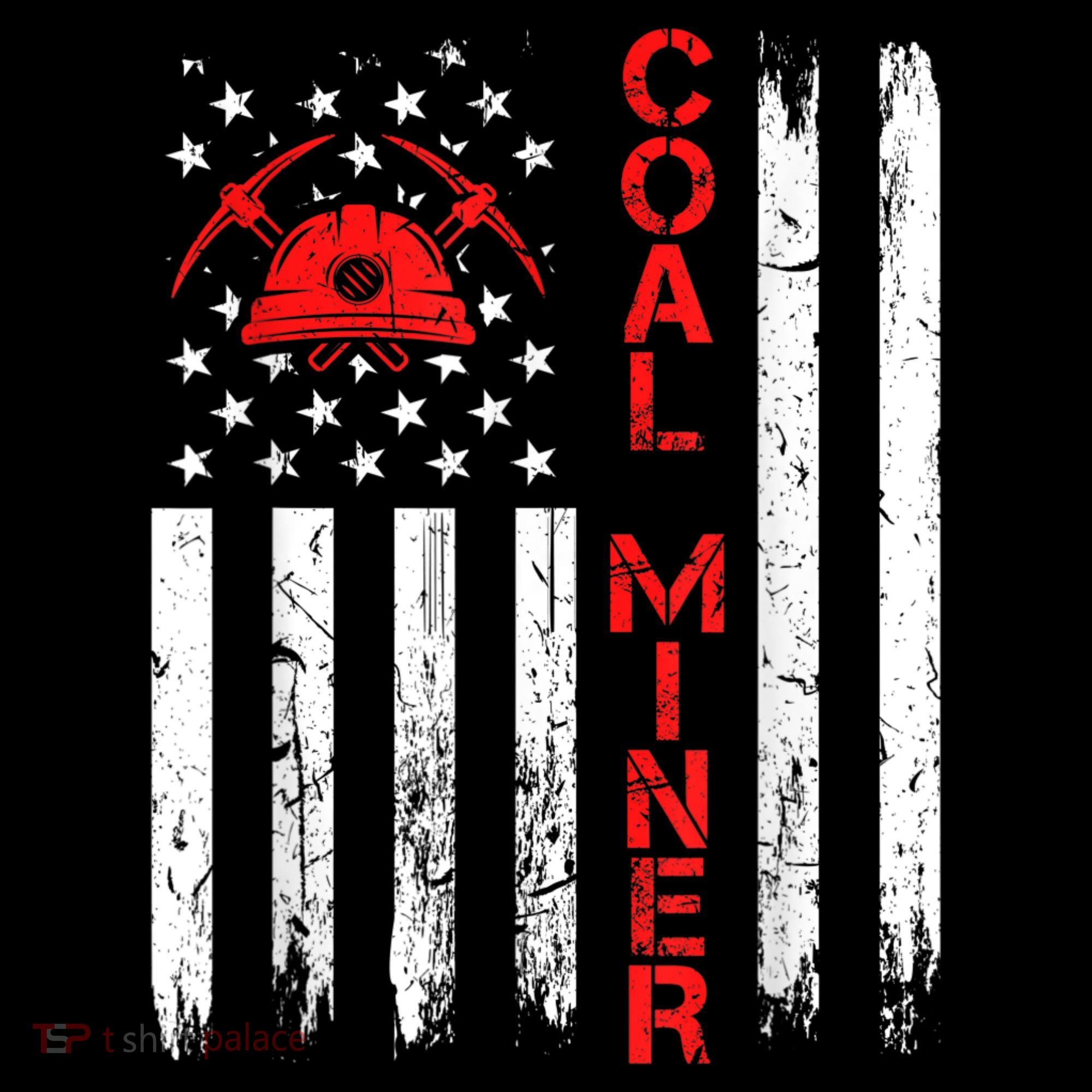 American Coal Miner USA Flag Tough Worker Women's Hoodie