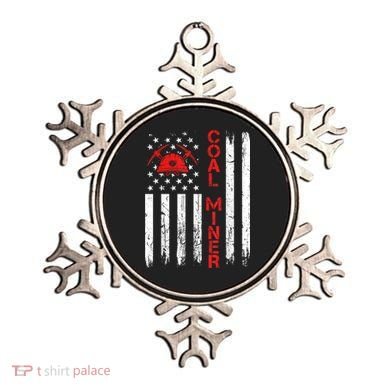 American Coal Miner USA Flag Tough Worker Ornament