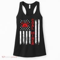 American Coal Miner USA Flag Tough Worker Women's Tank Top thumb 0
