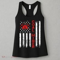 American Coal Miner USA Flag Tough Worker Women's Tank Top thumb 3