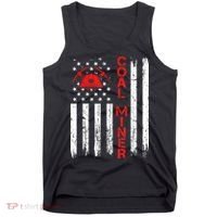 American Coal Miner USA Flag Tough Worker Tank Top thumb 0