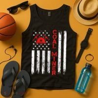 American Coal Miner USA Flag Tough Worker Tank Top thumb 4