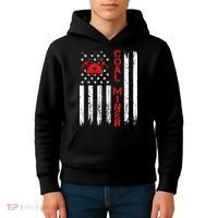 American Coal Miner USA Flag Tough Worker Kids Hoodie thumb 4