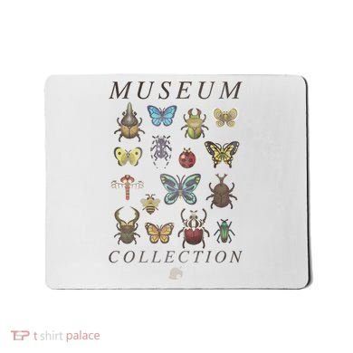 Animal Crossing Museum Bug Collection Vintage Textbook Style Mousepad