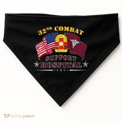 Army Combat Medic 32nd Combat Support Hospital Veteran USA-Made Doggie Bandana