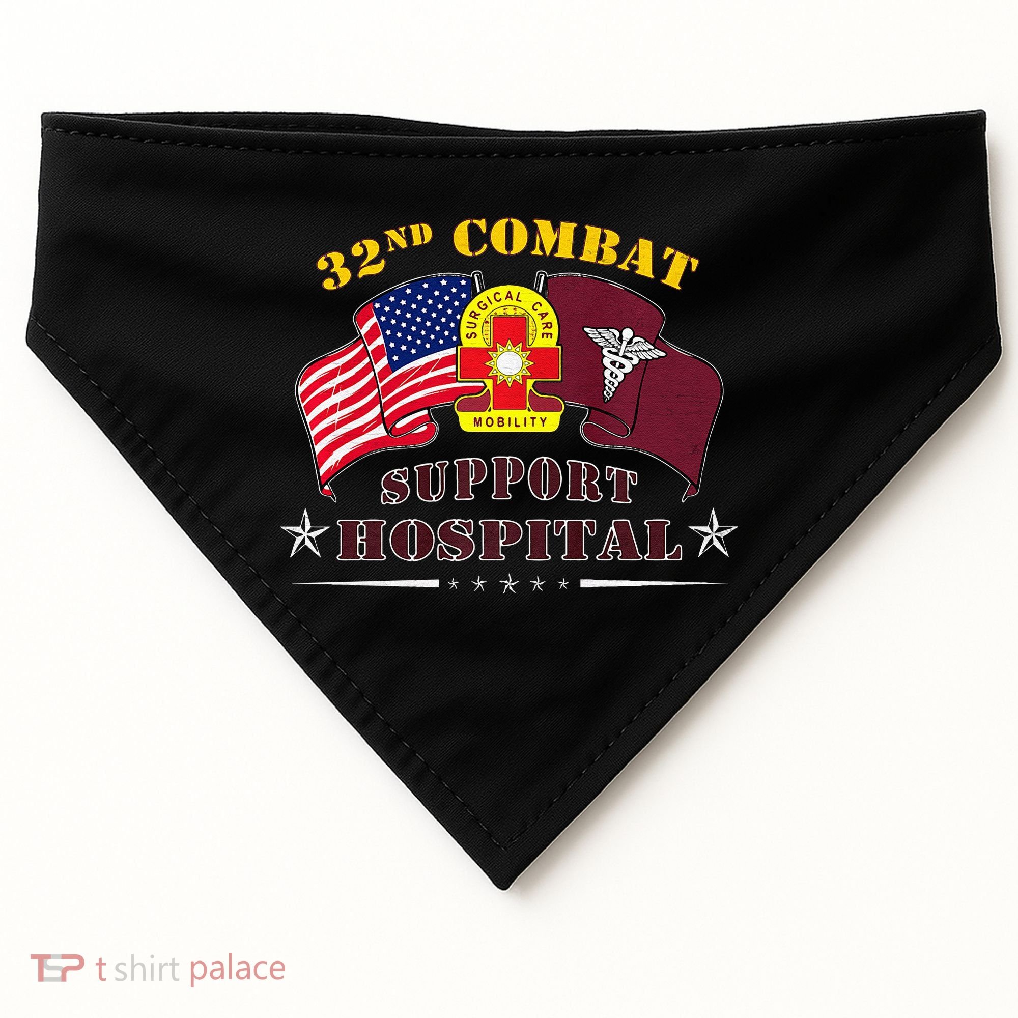 Army Combat Medic 32nd Combat Support Hospital Veteran USA-Made Doggie Bandana
